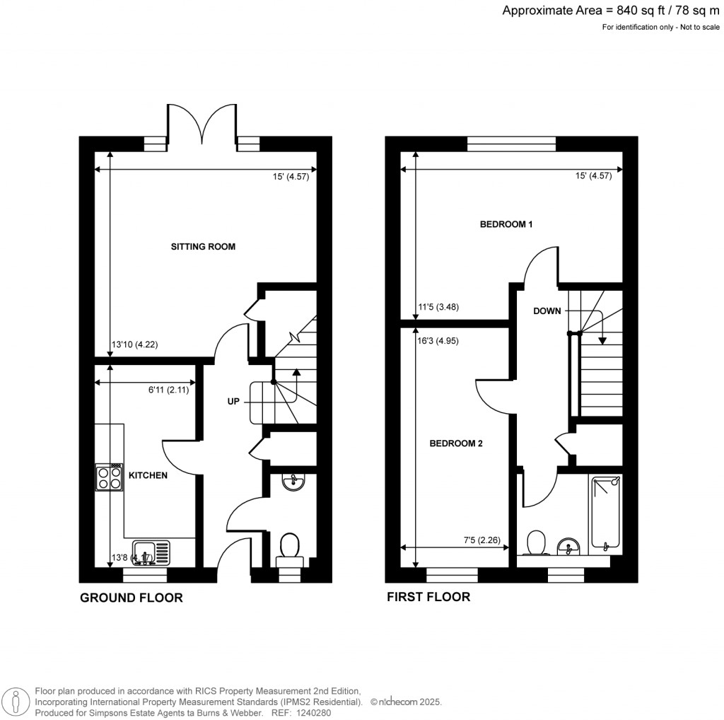 Floorplans For Pippin Close, Cranleigh, GU6