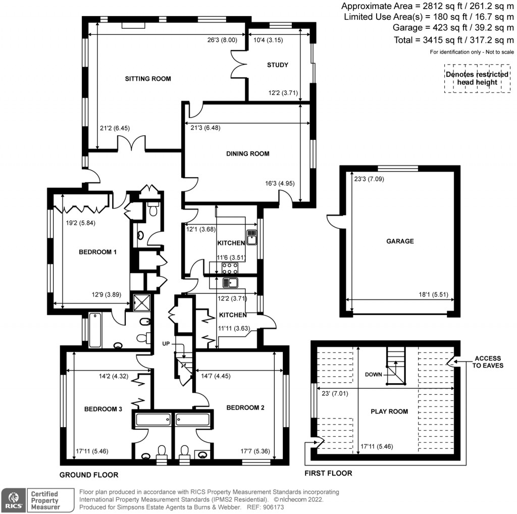 Floorplans For Vicarage Hill, Farnham, GU9