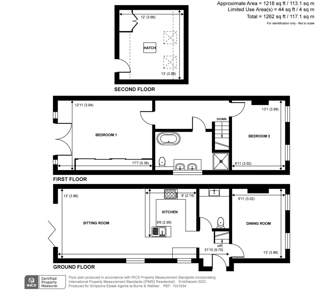 Floorplans For Offspring Cottages, Sands Road, Farnham, GU10