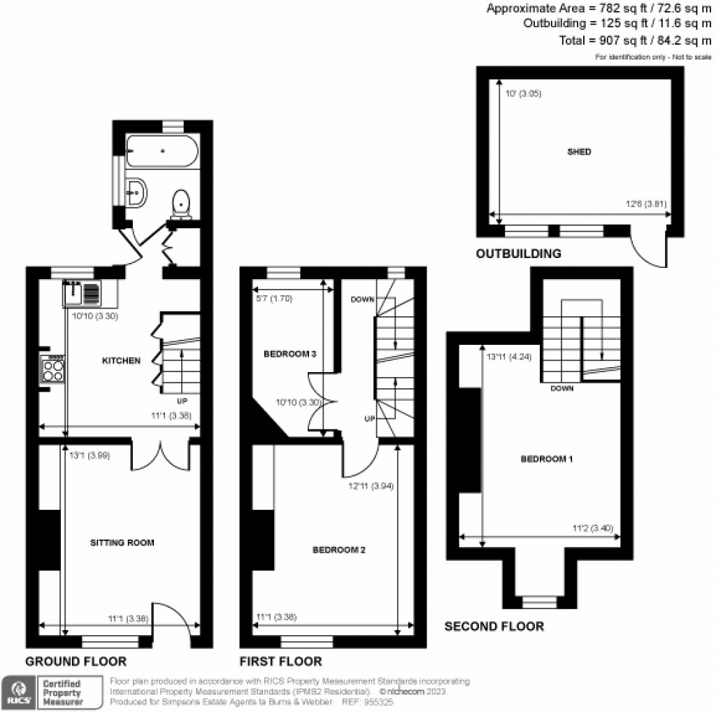 Floorplans For Pound Lane, Godalming, GU7