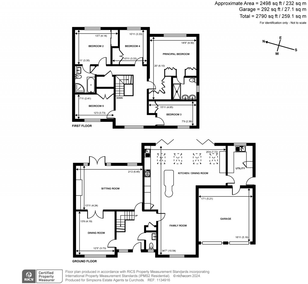 Floorplans For Berrington Drive, East Horsley, Leatherhead, KT24