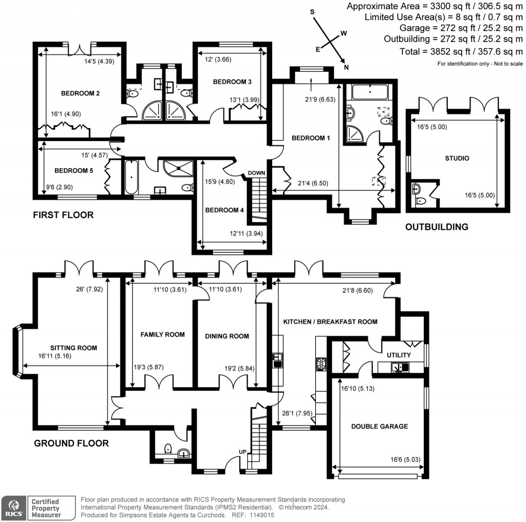 Floorplans For High Park Avenue, East Horsley, KT24