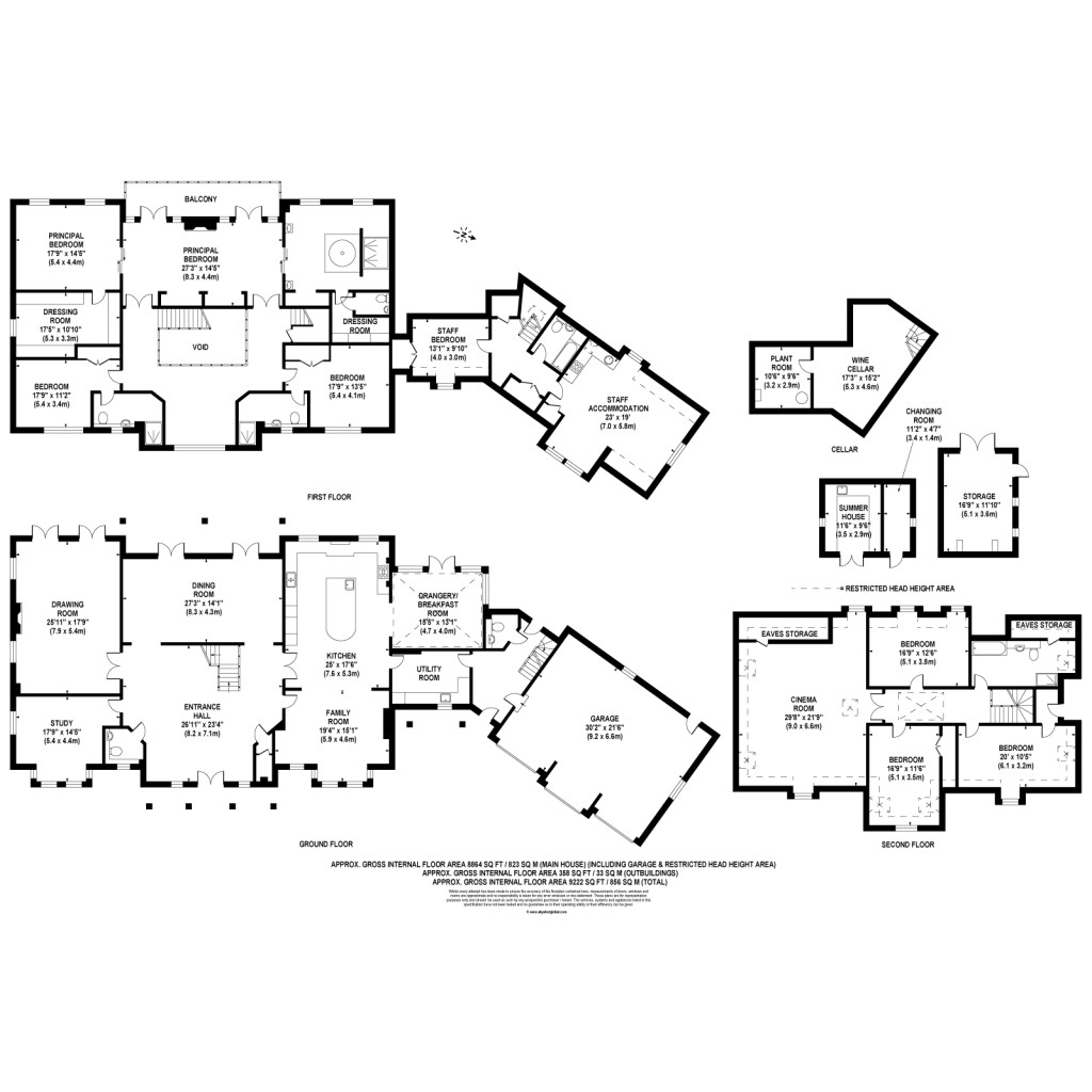 Floorplans For Moles Hill, Crown Estate, Oxshott, KT22