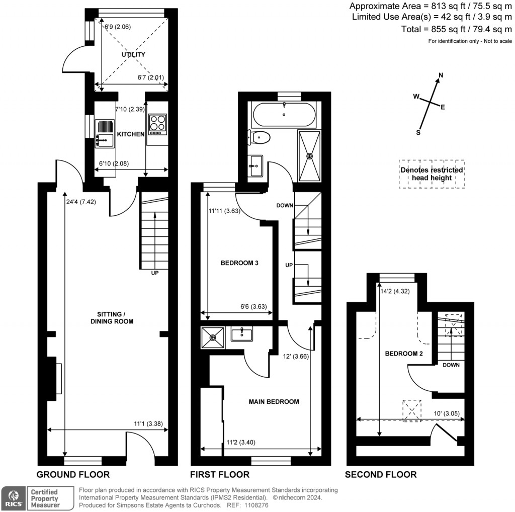 Floorplans For Wolsey Grove, Esher, KT10
