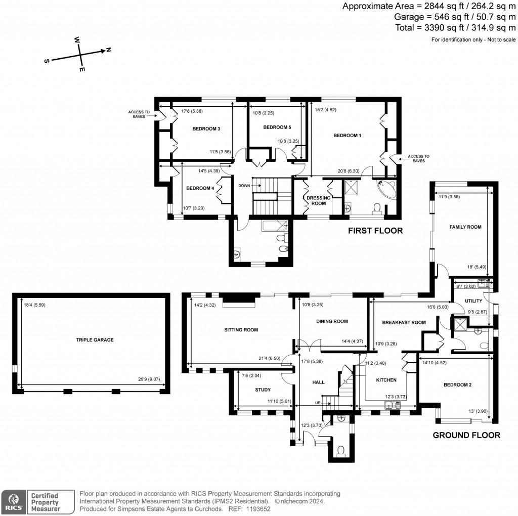 Floorplans For Littleworth Lane, Esher, KT10