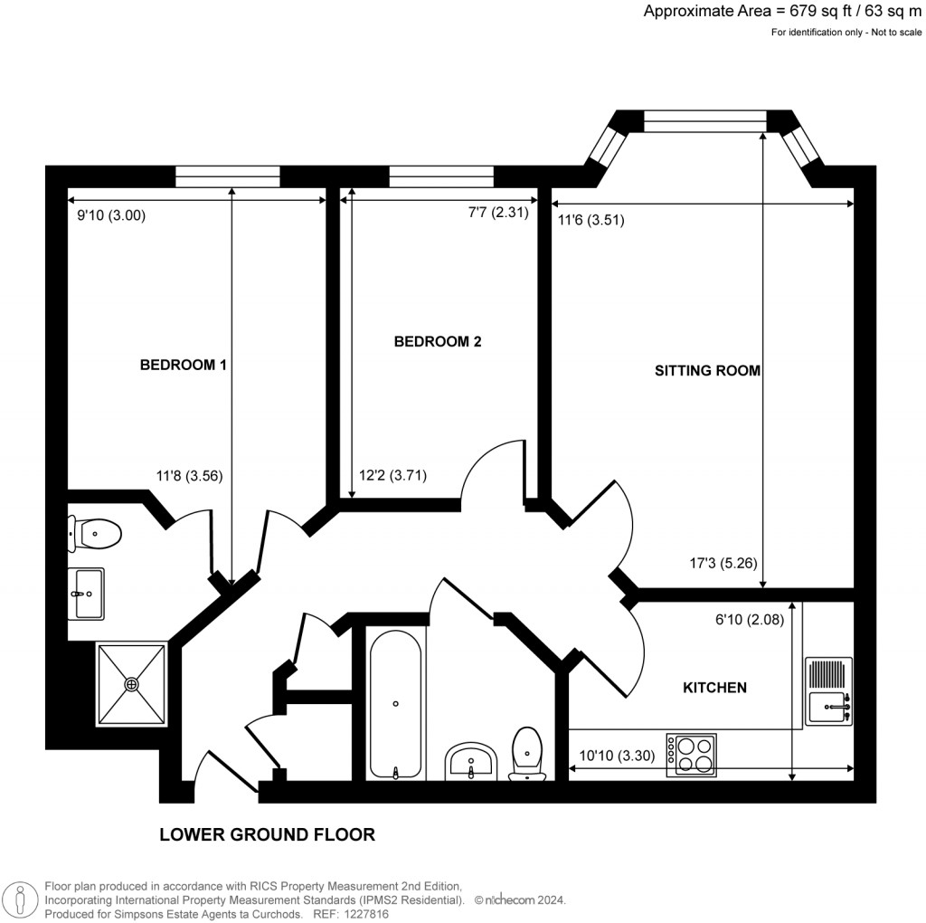 Floorplans For Phoenix Court, 102 Dukes Avenue, New Malden, KT3