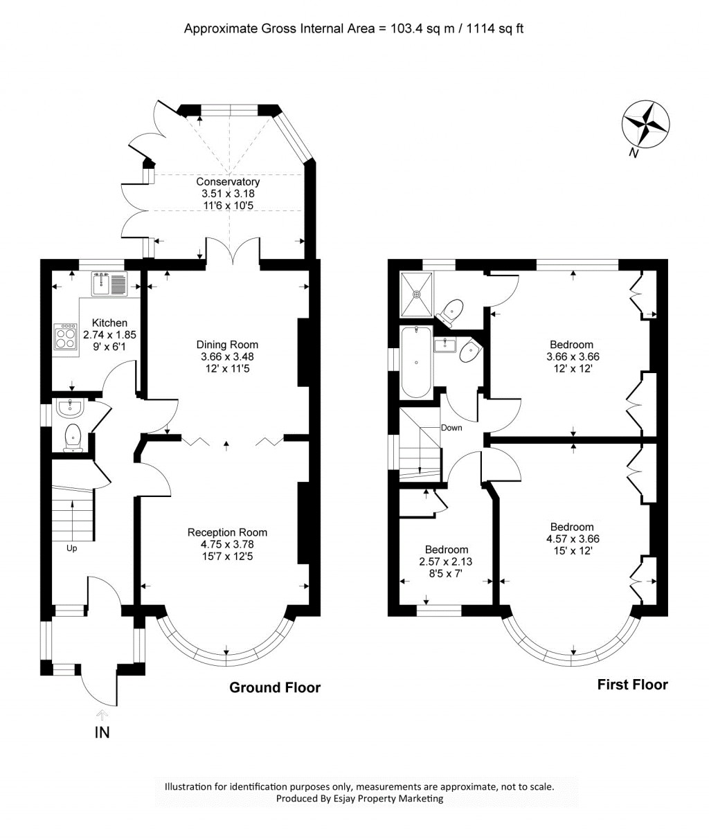 Floorplans For Eton Avenue, New Malden, KT3