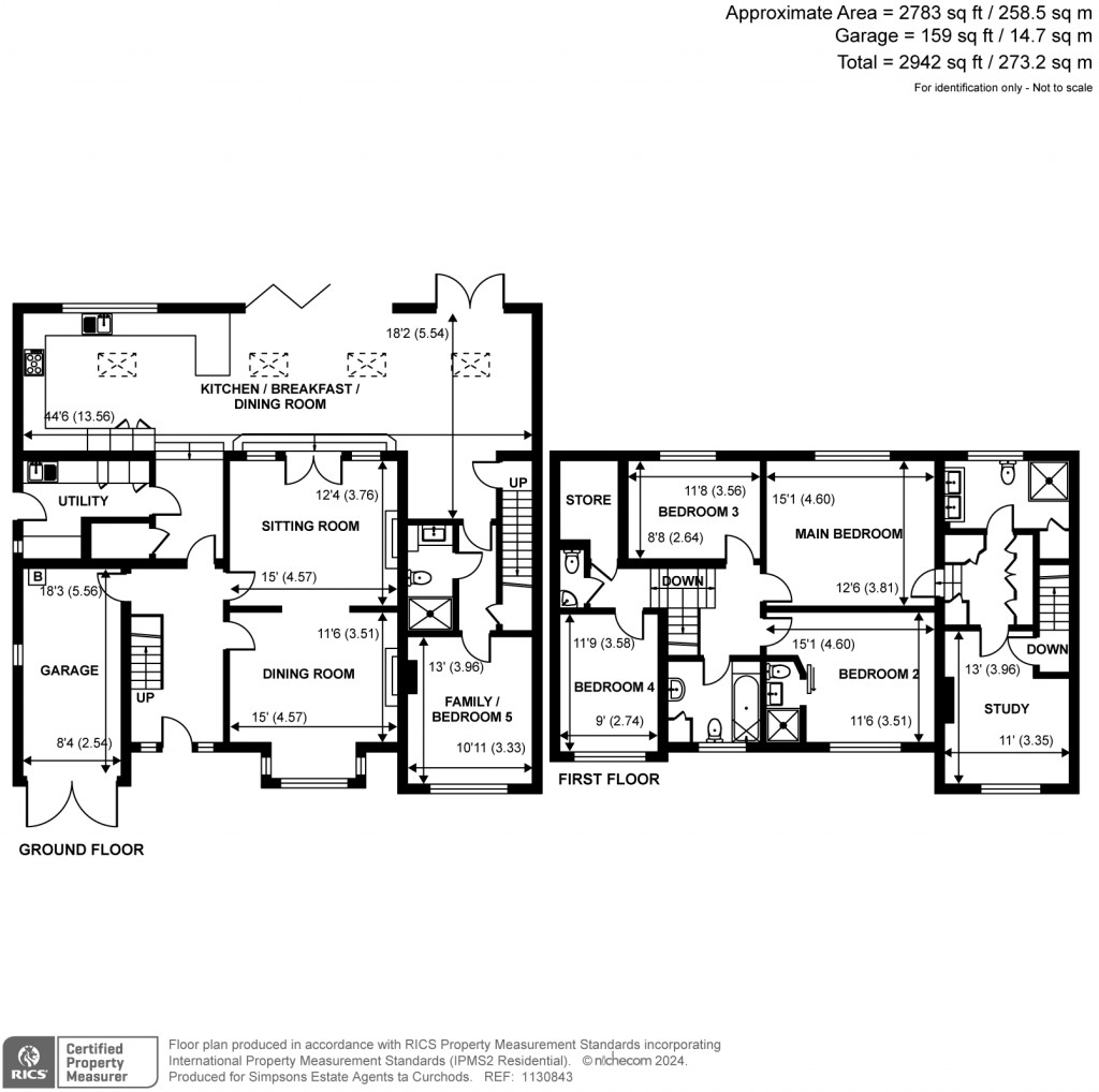 Floorplans For Ruxbury Road, Chertsey, KT16