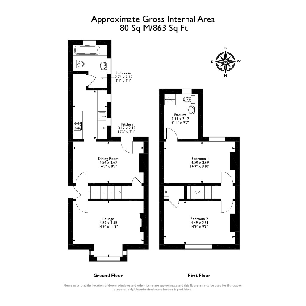 Floorplans For Woodham Lane, New Haw, Addlestone, KT15