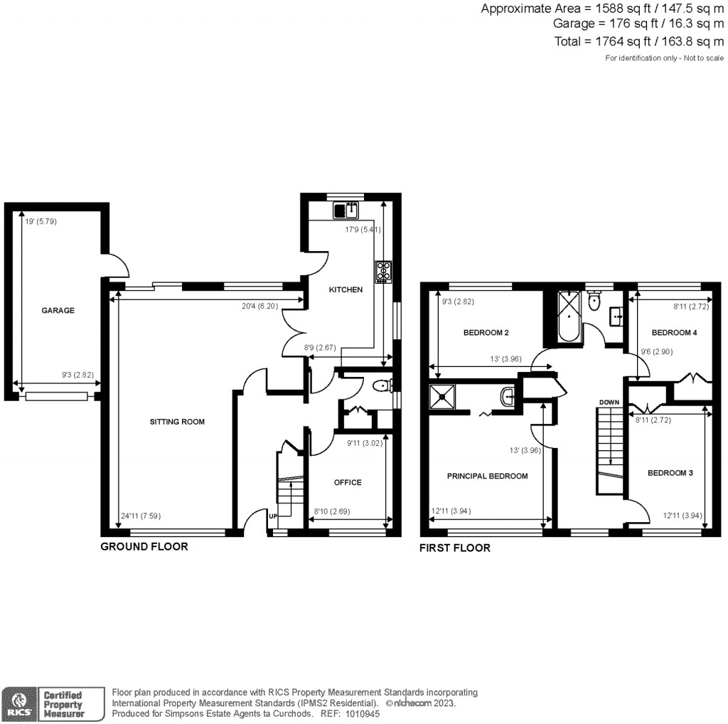 Floorplans For Westdene Way, Weybridge, KT13