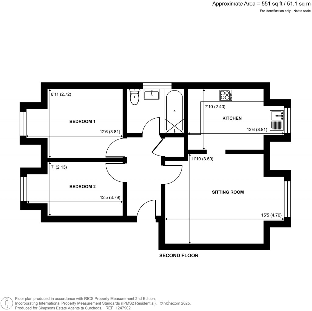 Floorplans For Bridge Road, Chertsey, KT16