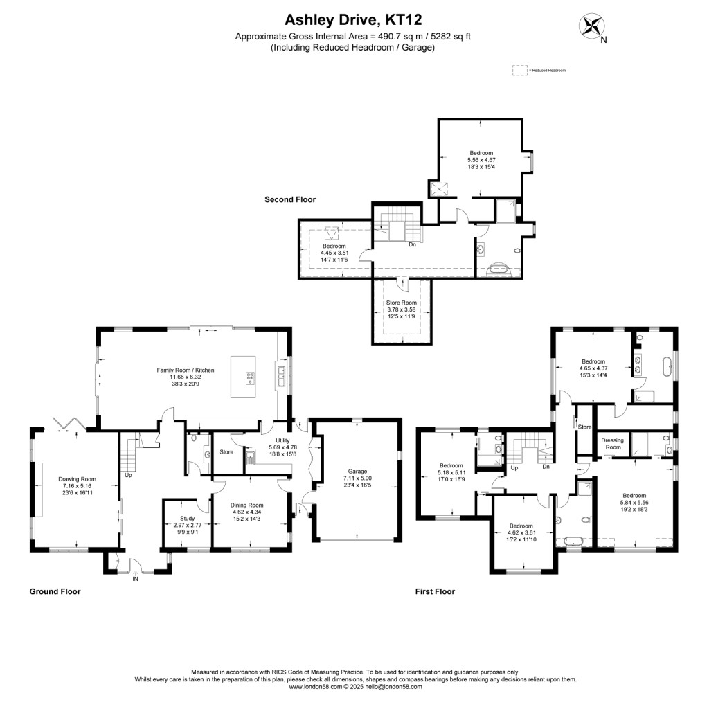 Floorplans For Ashley Drive, Walton-On-Thames, KT12