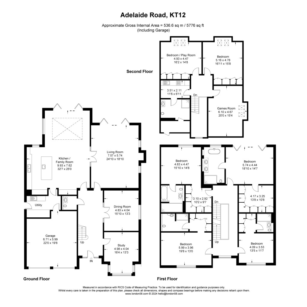 Floorplans For Adelaide Road, Walton-On-Thames, KT12