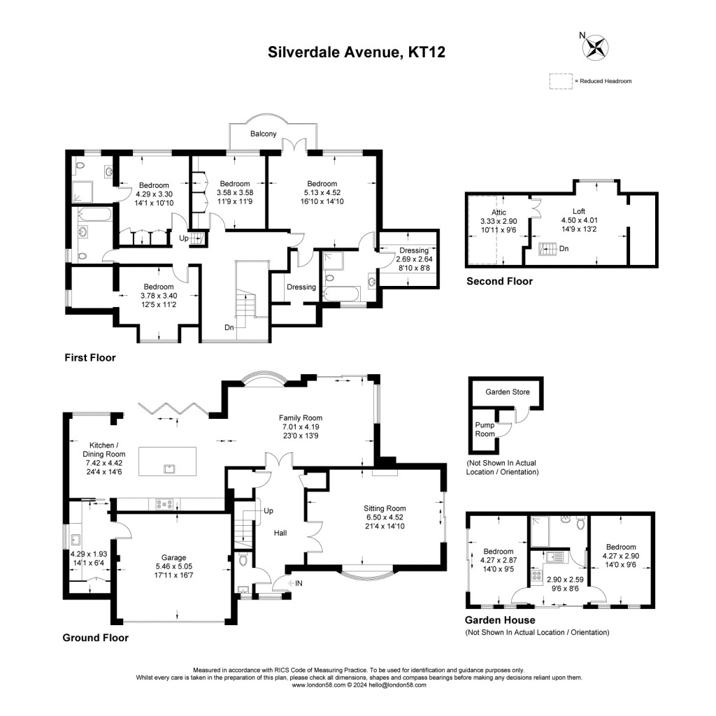 Floorplans For Silverdale Avenue, Ashley Park, Walton-On-Thames, KT12