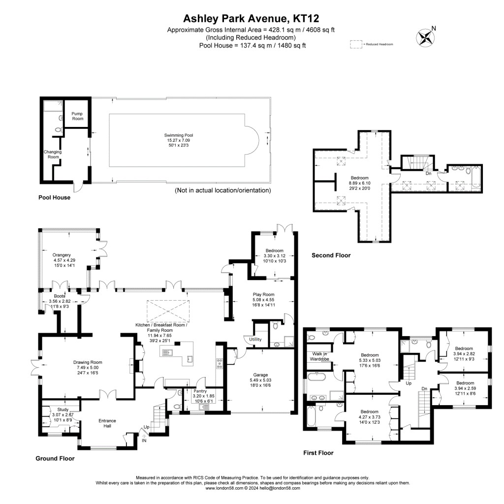 Floorplans For Ashley Park Avenue, Ashley Park, Walton-On-Thames, KT12