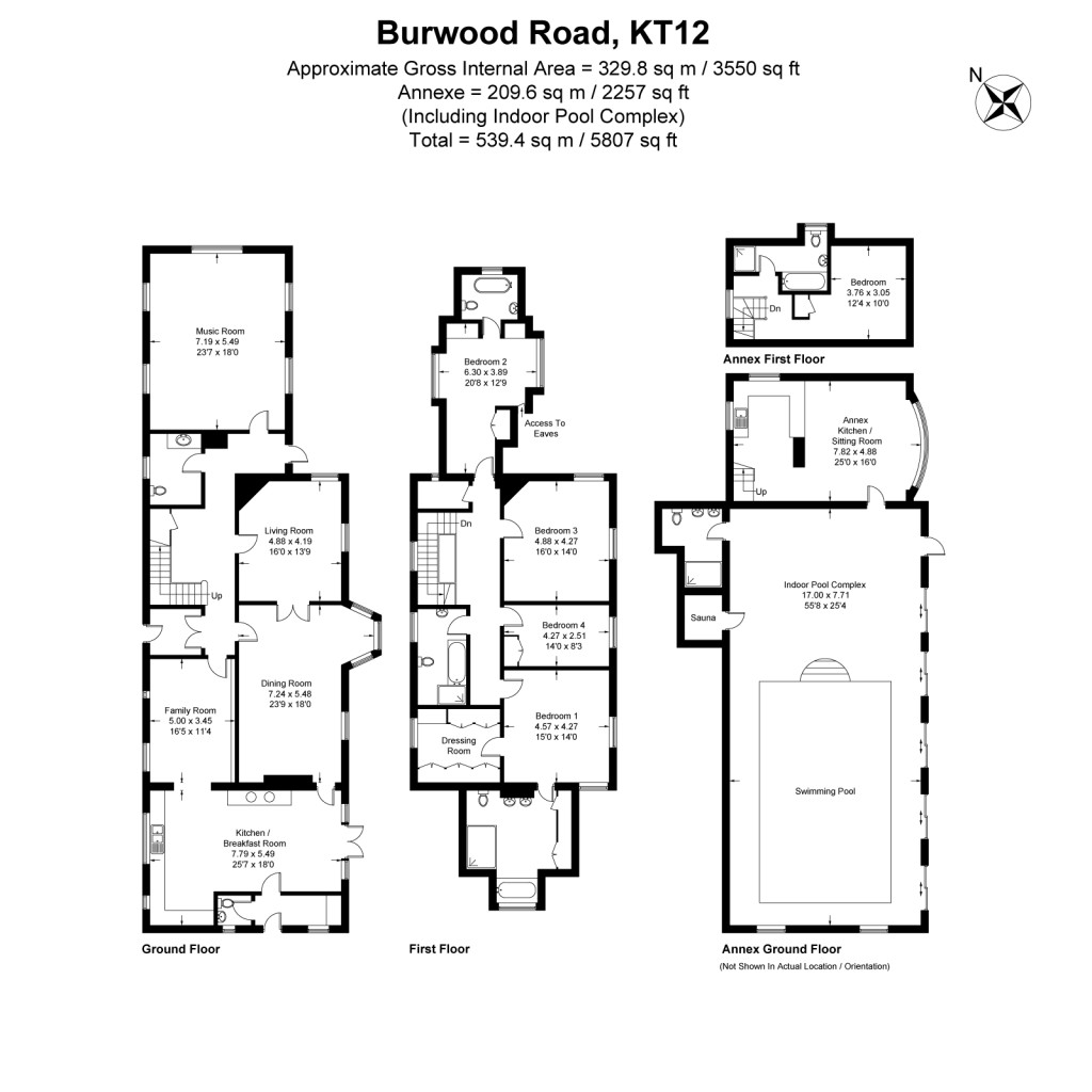 Floorplans For Burwood Road, Walton-On-Thames, KT12