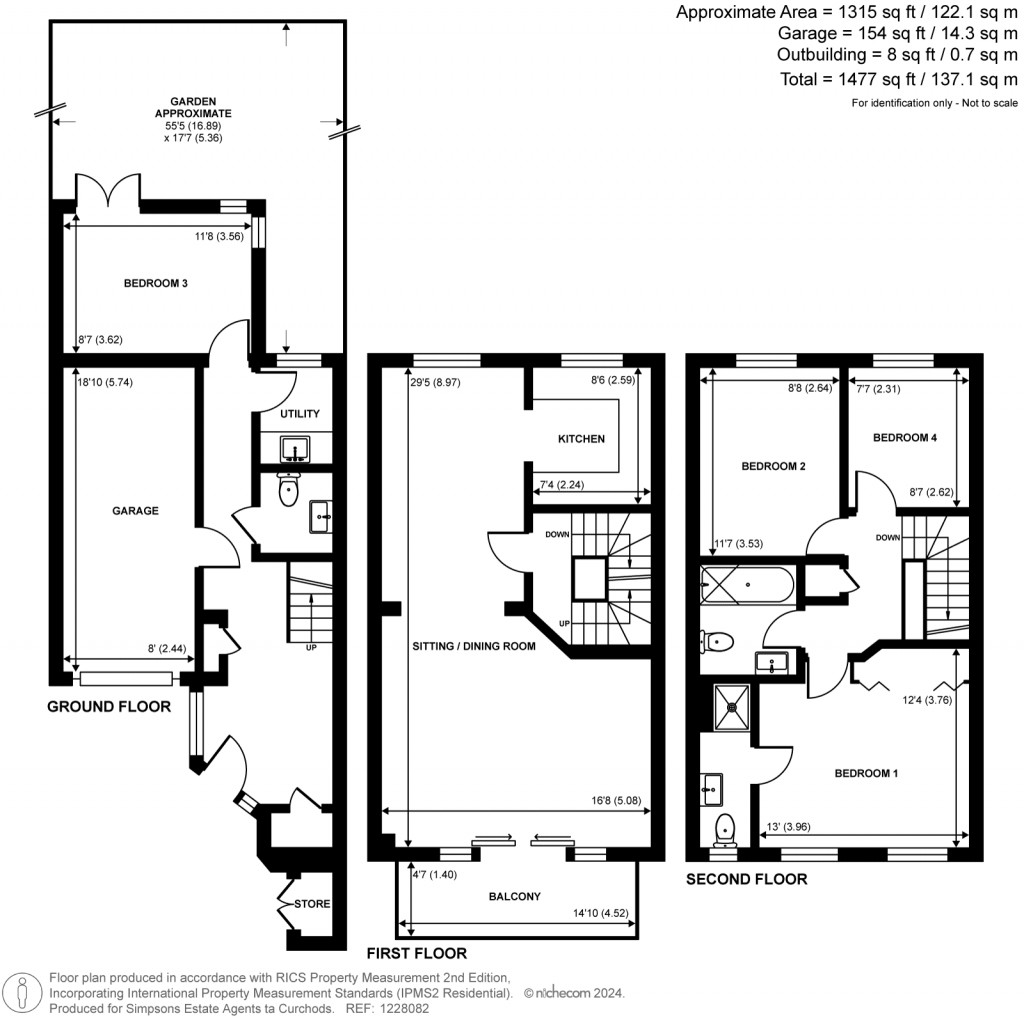 Floorplans For Swan Walk, Shepperton, TW17