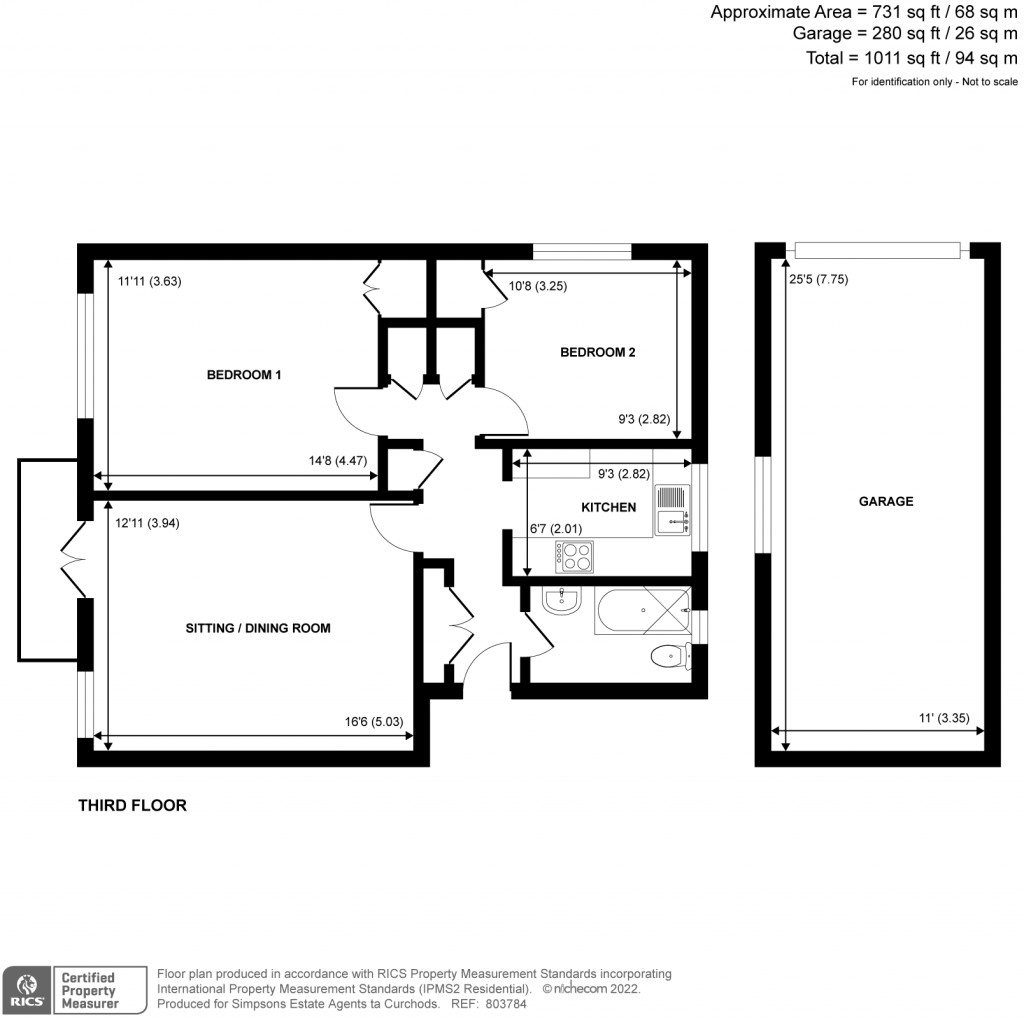 Floorplans For Hillbrow Court, Esher, KT10