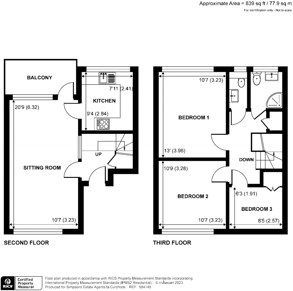 Floorplans For Copenhagen Way, Walton On Thames, KT12