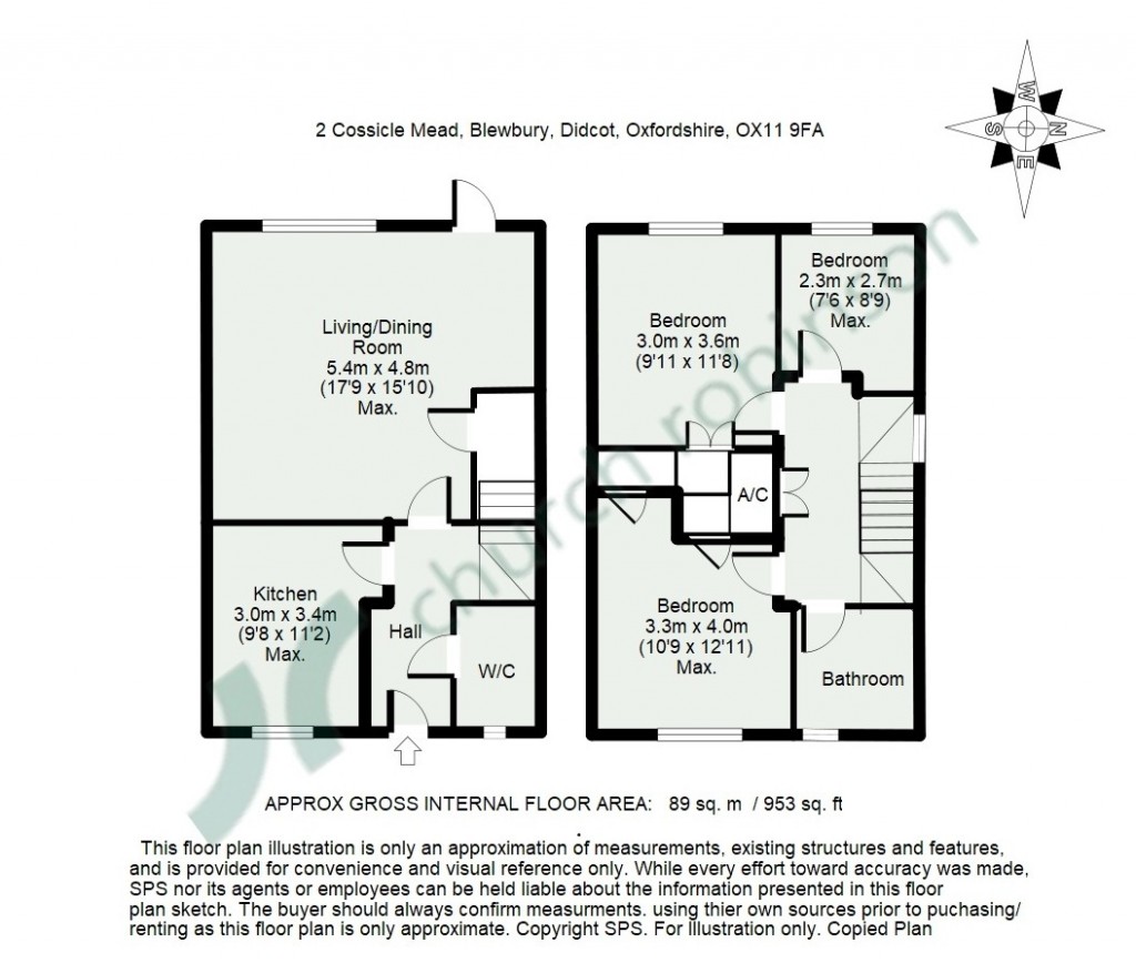 Floorplans For Cossicle Mead, Blewbury, Didcot, Oxfordshire, OX11