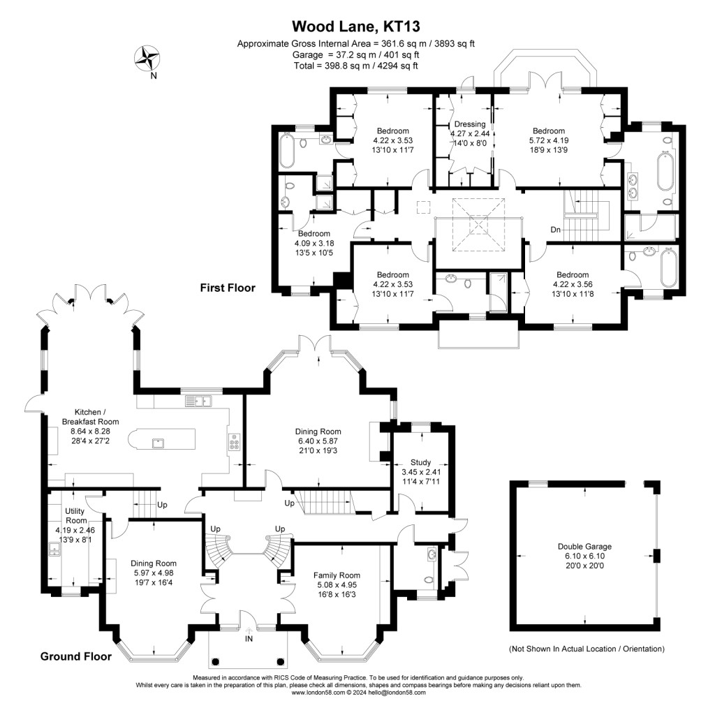 Floorplans For Wood Lane, Weybridge, KT13