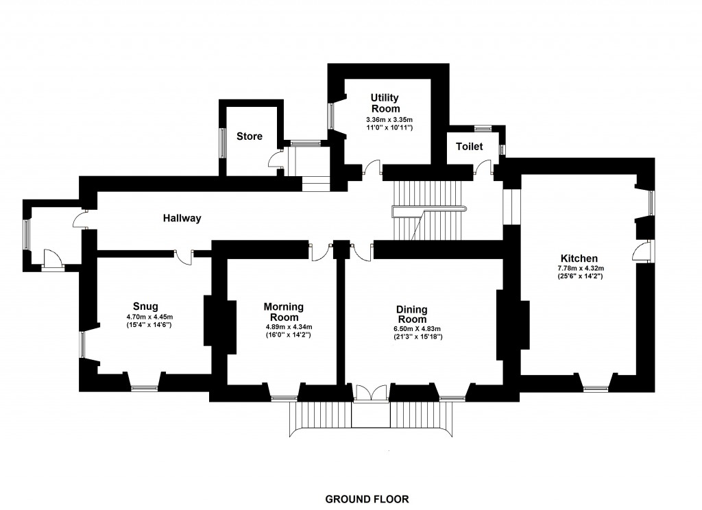 Floorplans For Castle Hills House, Berwick Upon Tweed, Northumberland