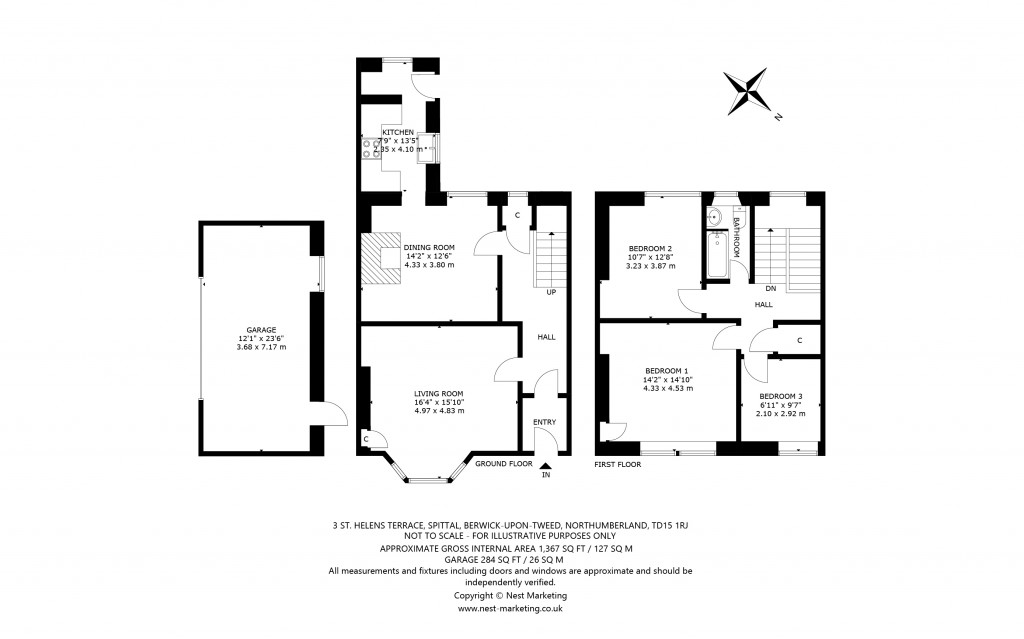 Floorplans For St. Helens Terrace, Spittal, Berwick-upon-Tweed, Northumberland