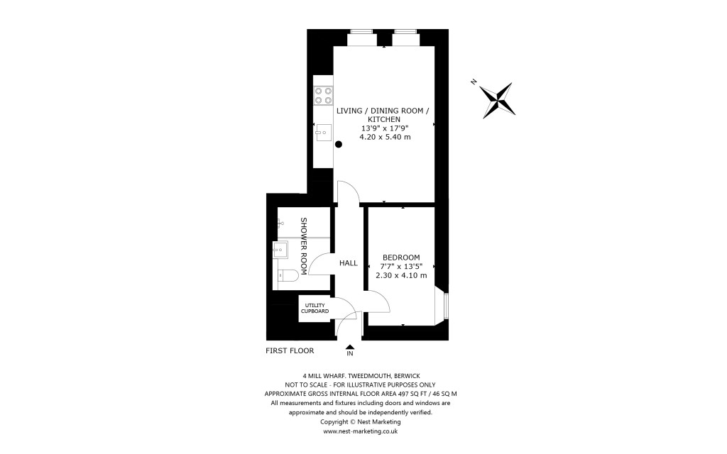 Floorplans For Mill Wharf, Tweedmouth, Berwick-upon-Tweed, Northumberland