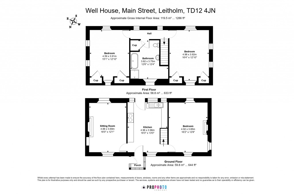 Floorplans For Well House, Main Street, Leitholm, Coldstream, Scottish Borders