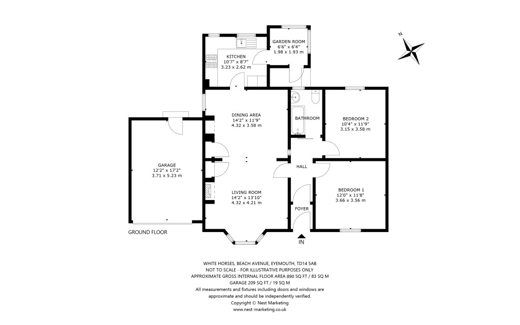 Floorplans For White Horses, Beach Avenue, Eyemouth, Scottish Borders