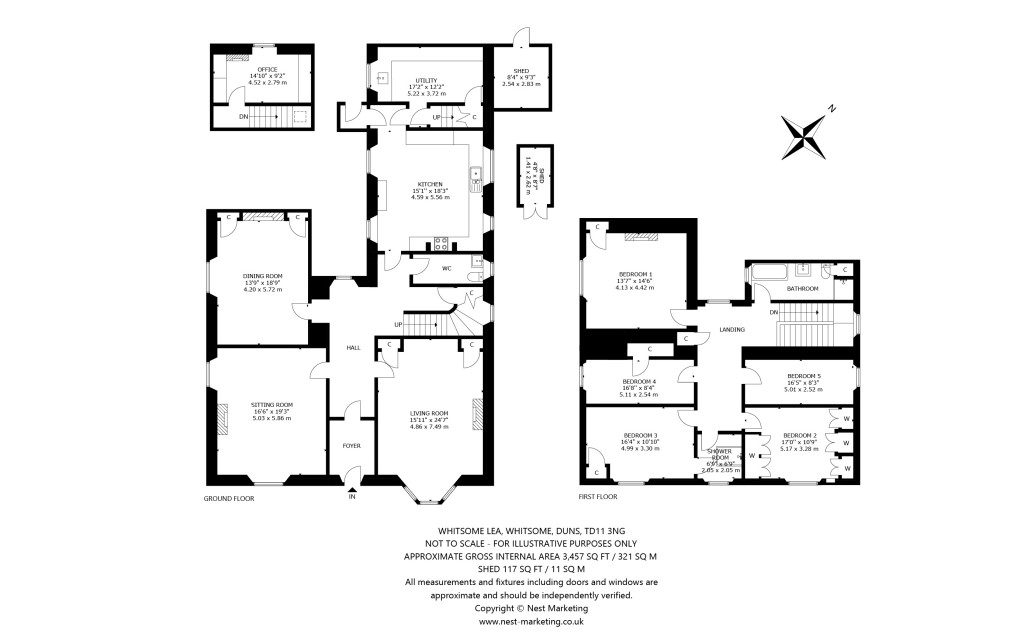 Floorplans For Whitsome Lea, Whitsome, Duns, Berwickshire