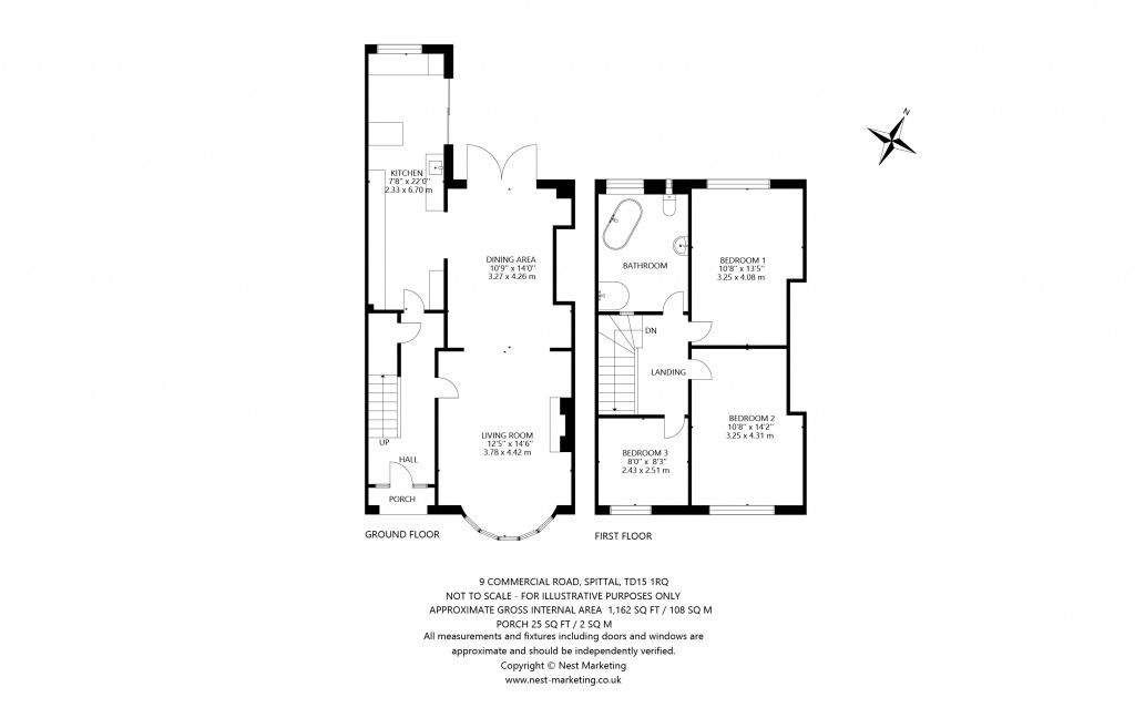 Floorplans For Commercial Road, Spittal, Berwick-upon-Tweed, Northumberland