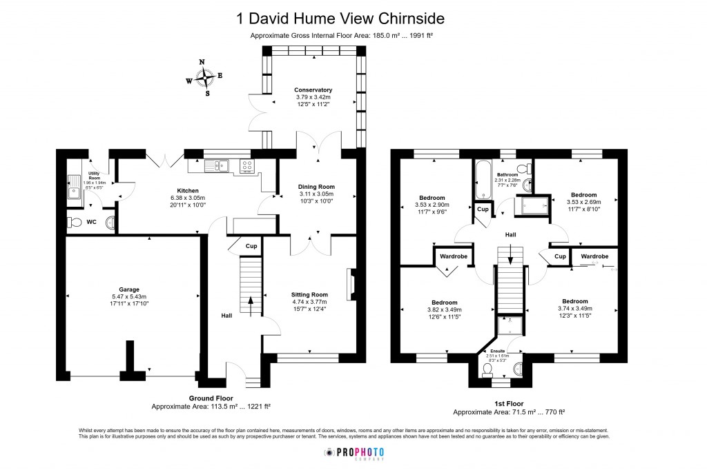 Floorplans For David Hume View, Chirnside, Berwickshire