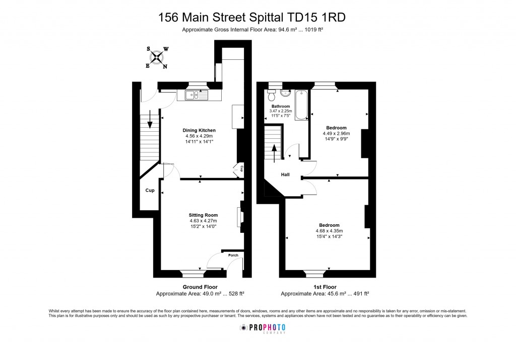 Floorplans For Main Street, Spittal, Berwick-upon-Tweed, Northumberland