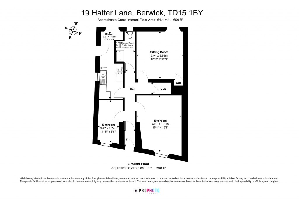 Floorplans For Hatters Lane, Berwick-upon-Tweed, Northumberland