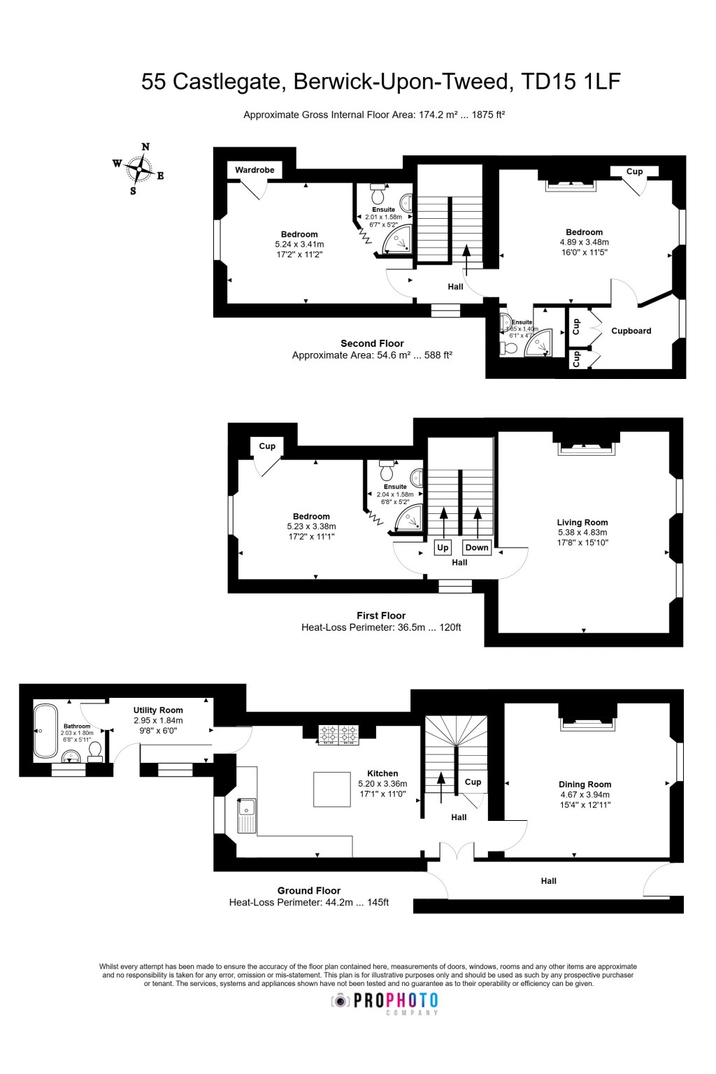 Floorplans For Castlegate, Berwick-upon-Tweed, Northumberland