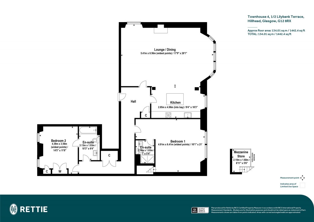 Floorplans For Flat 1/2, Lilybank Terrace, Hillhead, Glasgow