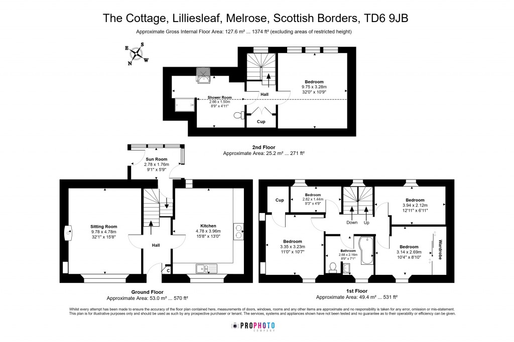 Floorplans For The Cottage, Lilliesleaf, Melrose, Scottish Borders