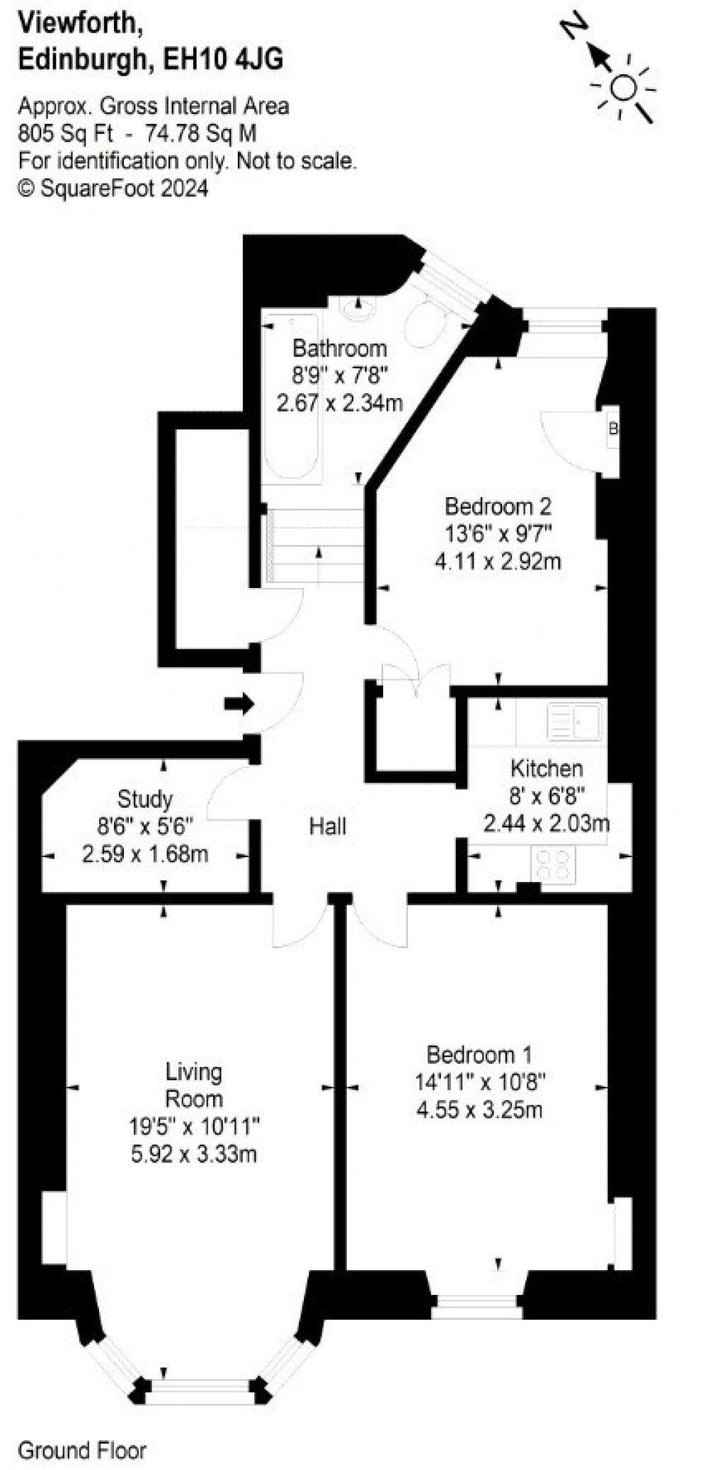 Floorplans For 22/1, Viewforth, Edinburgh, Midlothian