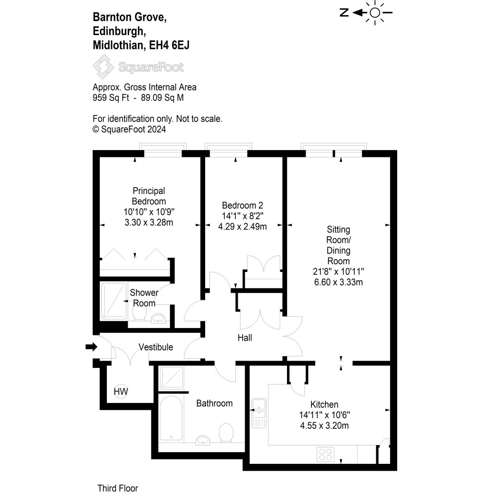 Floorplans For Flat 23, Barnton Grove, Edinburgh, Midlothian