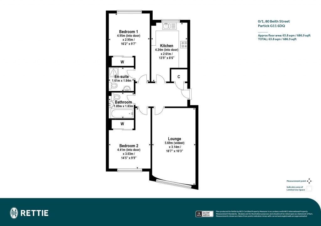 Floorplans For 0/1, Beith Street, Partick, Glasgow