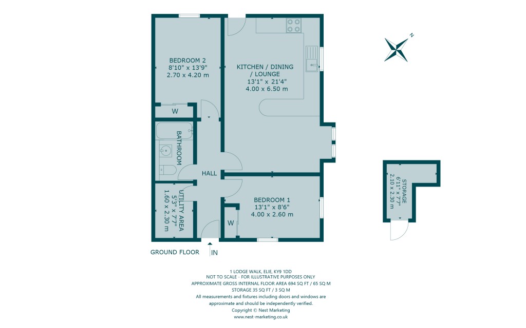 Floorplans For Lodge Walk, Elie, Leven