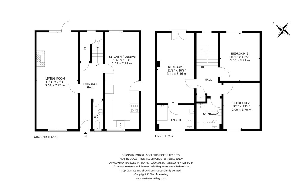 Floorplans For Hoprig Square, Cockburnspath, Scottish Borders