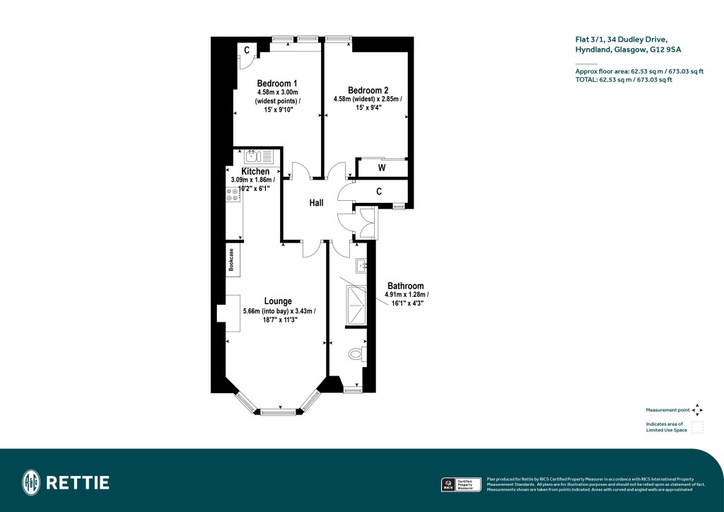 Floorplans For Flat 3/1, Dudley Drive, Hyndland, Glasgow