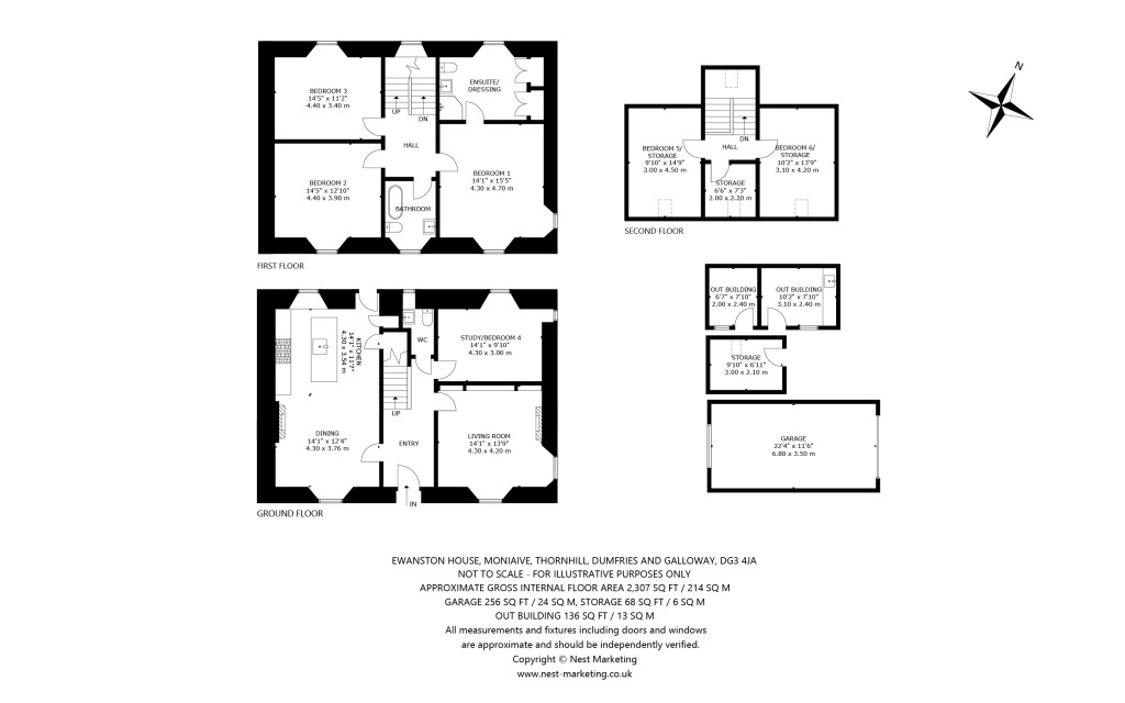 Floorplans For Ewanston House, Moniaive, Thornhill, Dumfries and Galloway