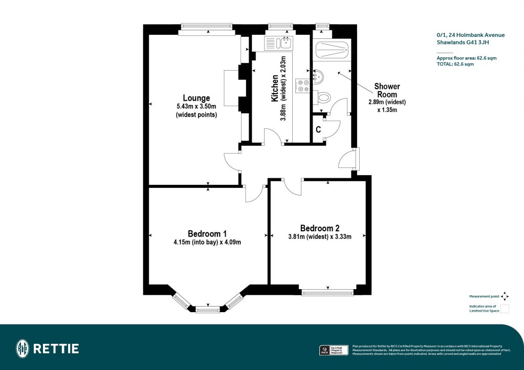 Floorplans For 0/1, Holmbank Avenue, Shawlands, Glasgow