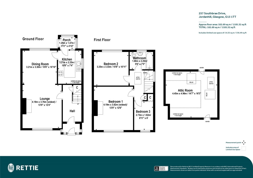 Floorplans For Southbrae Drive, Jordanhill, Glasgow