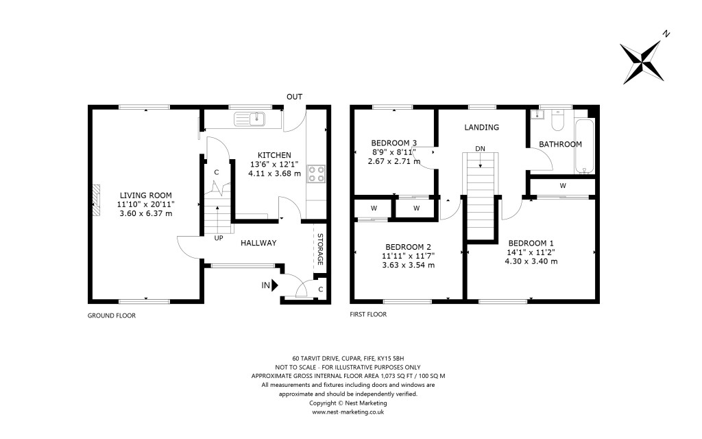 Floorplans For Tarvit Drive, Cupar, Fife