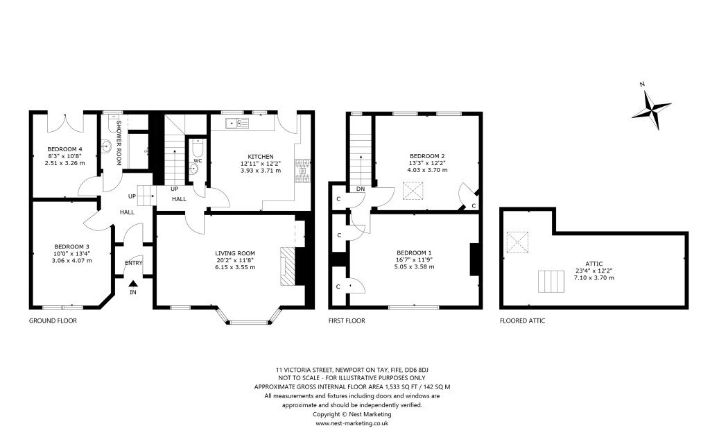 Floorplans For Victoria Street, Newport On Tay, Fife