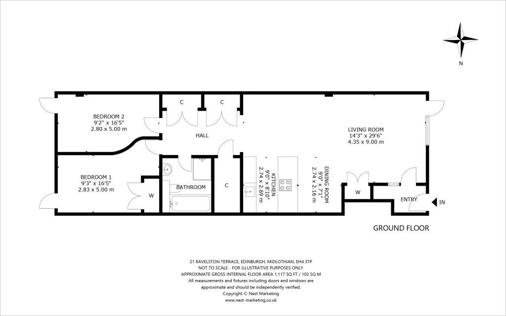 Floorplans For Ravelston Terrace, Edinburgh, Midlothian